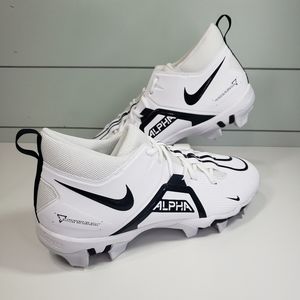 Nike Alpha Menace 3 Shark White Black CV0582-100 Football cleats size Men's 11
